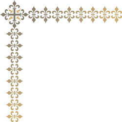 Decorative Borders and Corners Clipart Featuring Gold Frames and Westminster Abbey Elements