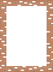 Borders and Frames: Stylish Clipart of a Black Square on a Brick Wall