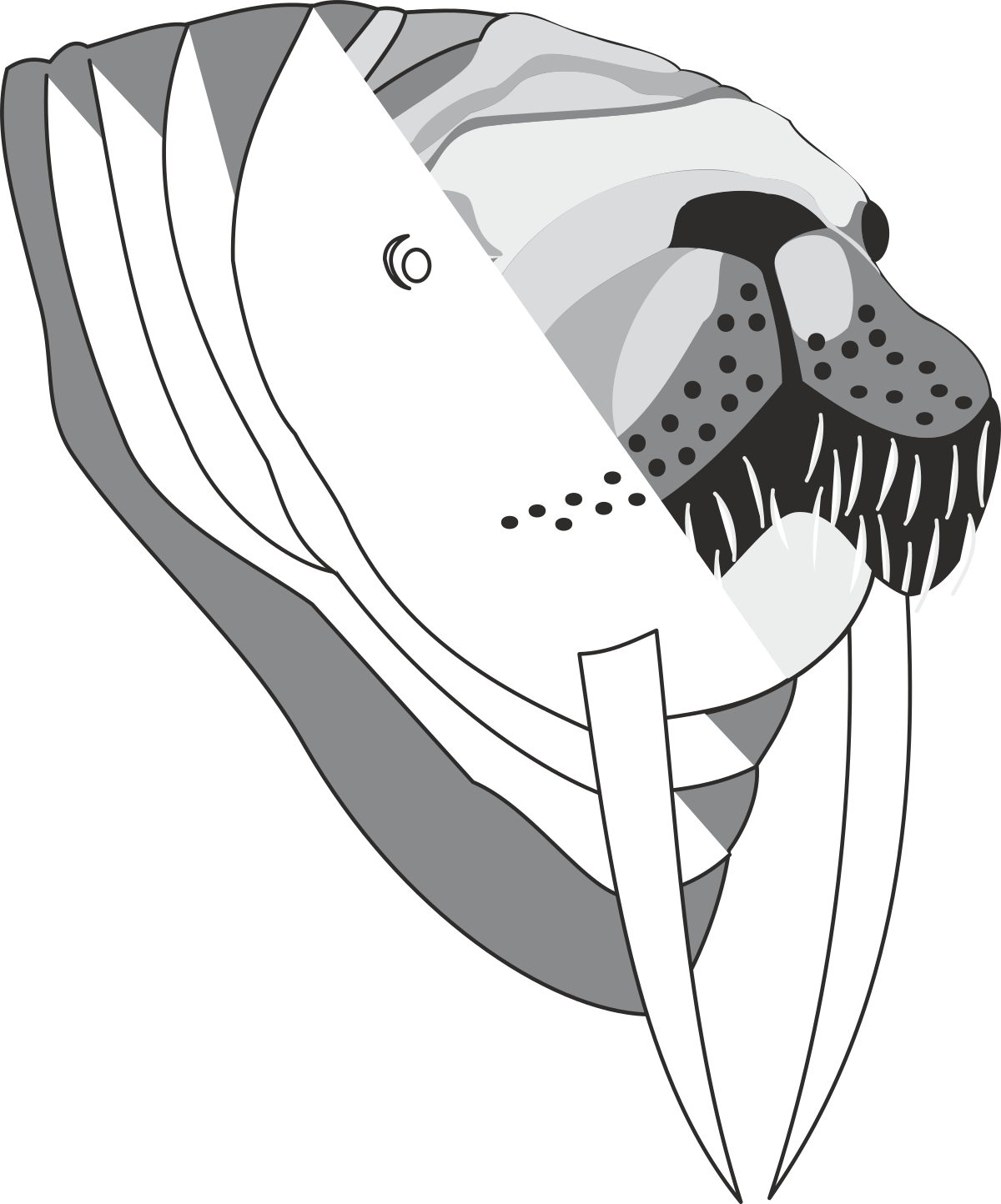 Dog's Head with Big Mouth Clipart  Playful and Fun Imagery
