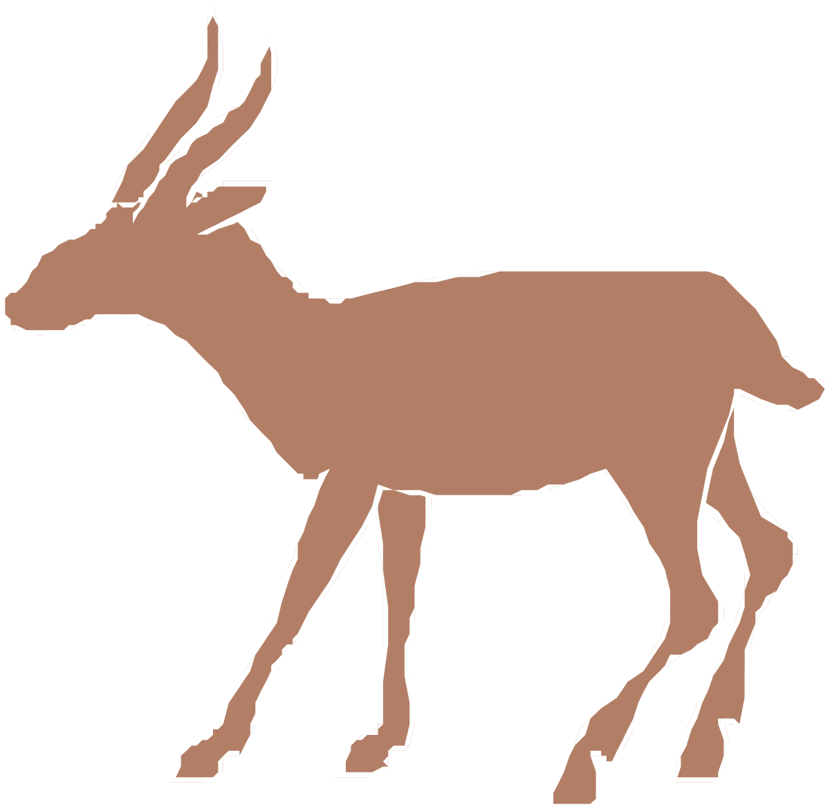 Deer Silhouette on Black Background - Stunning Clipart for Nature Themes