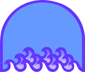 Waves Pattern Blue Hat Clipart for Holiday Borders
