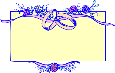 Flower Bunch Clipart: Vibrant Yellow Sign with Decorative Borders