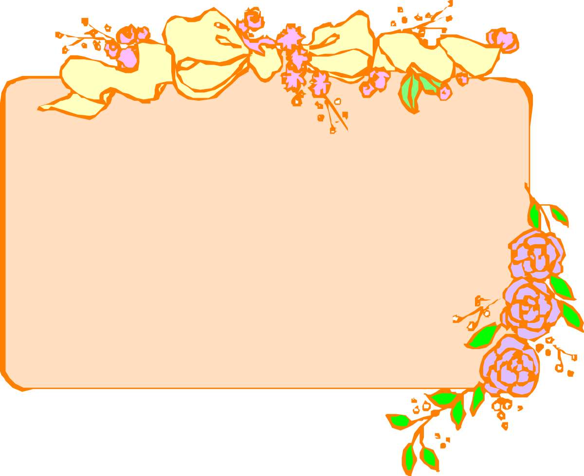 Borders with Vibrant Plants and Flowers Clipart