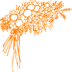 Elegant Floral Borders and Corners Clipart - Bouquet Design