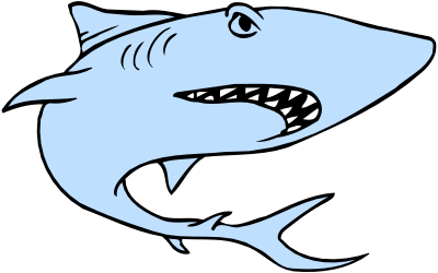 Open-Mouth Shark Clipart for Dynamic Visuals