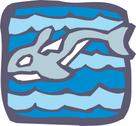 Whale Swimming in the Ocean Clipart - Majestic Marine Life