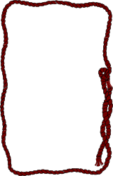 Red Rope Frame on Black Background Clipart - Stylish Borders and Frames