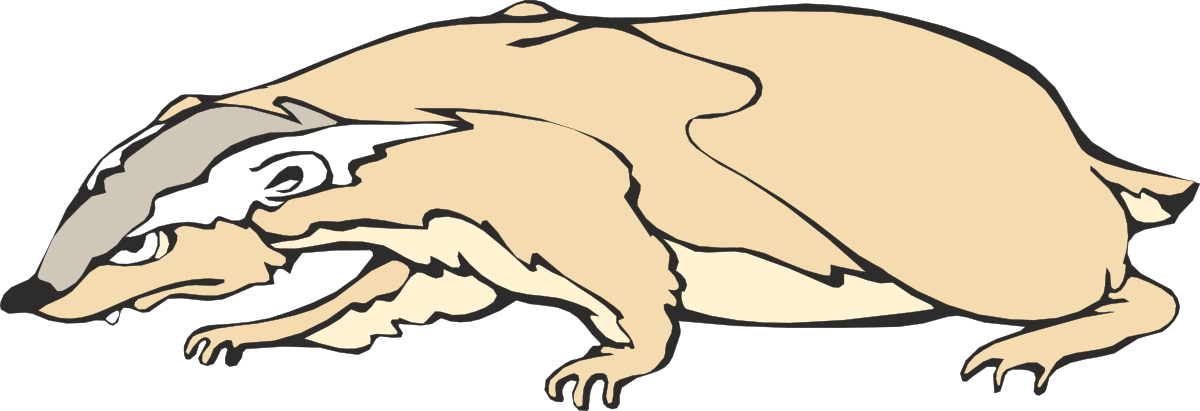 Badger Clipart with Long Tail - Perfect for Nature Themes