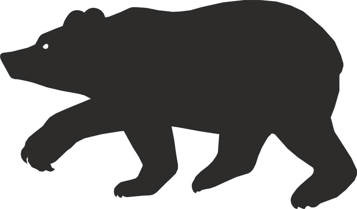 a black bear silhouetted on a white background clip art png transparent Black Bear Silhouette on White Background - Stunning Clipart for Nature Lovers