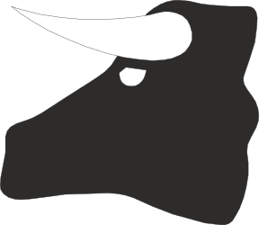 Black and White Silhouette of a Cow Clipart for Creative Projects