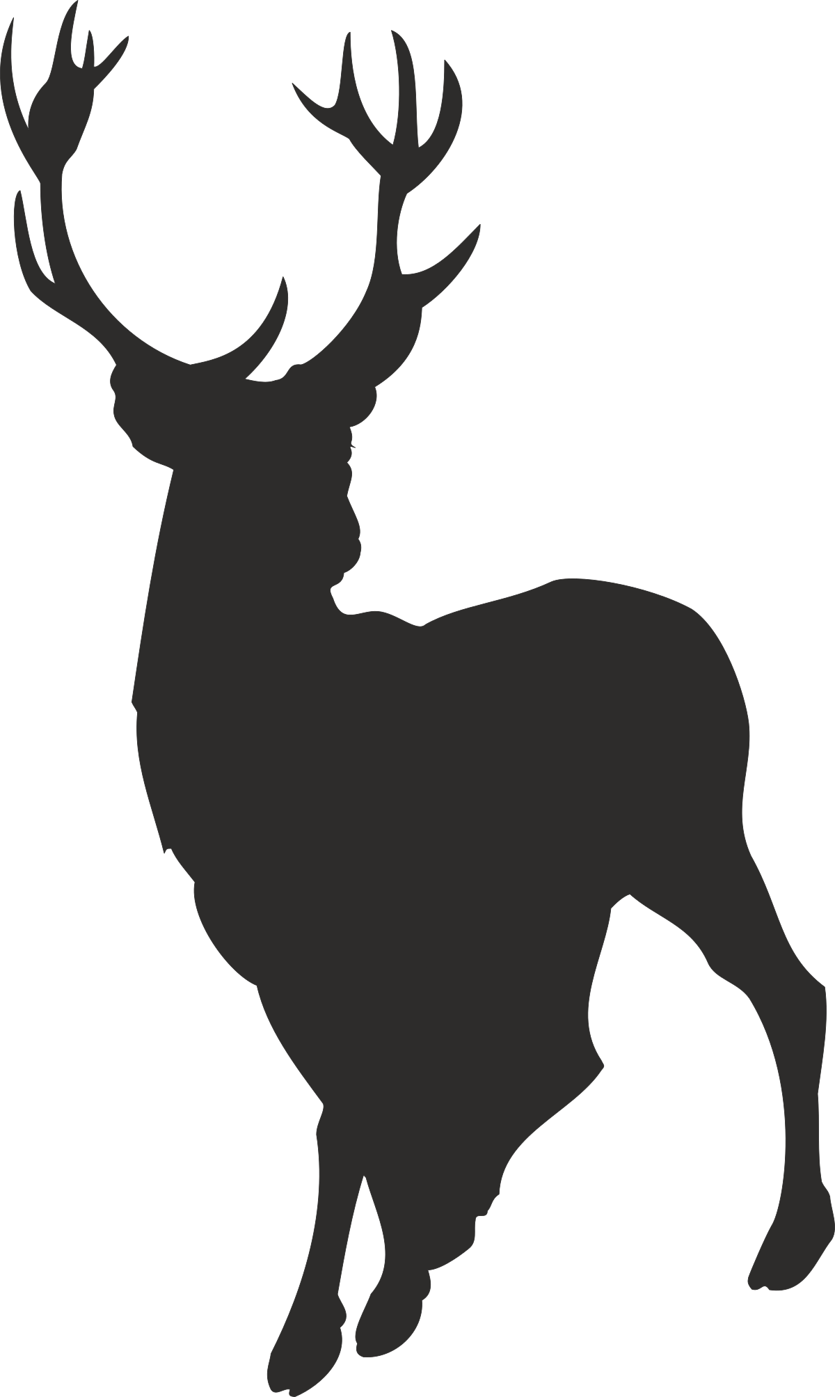 Deer Silhouette Clipart - Stunning Wildlife Design for Various Uses