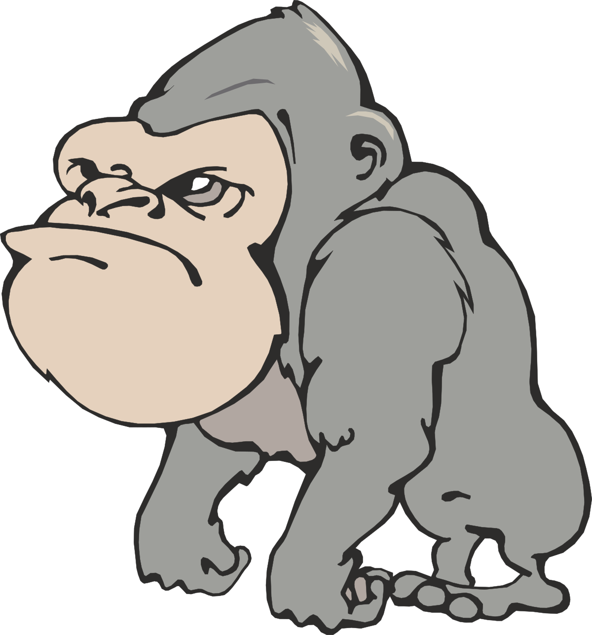 Sad Gorilla Clipart: Expressive Animal Emotions