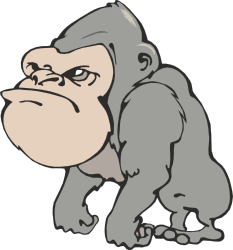 Sad Gorilla Clipart: Expressive Animal Emotions