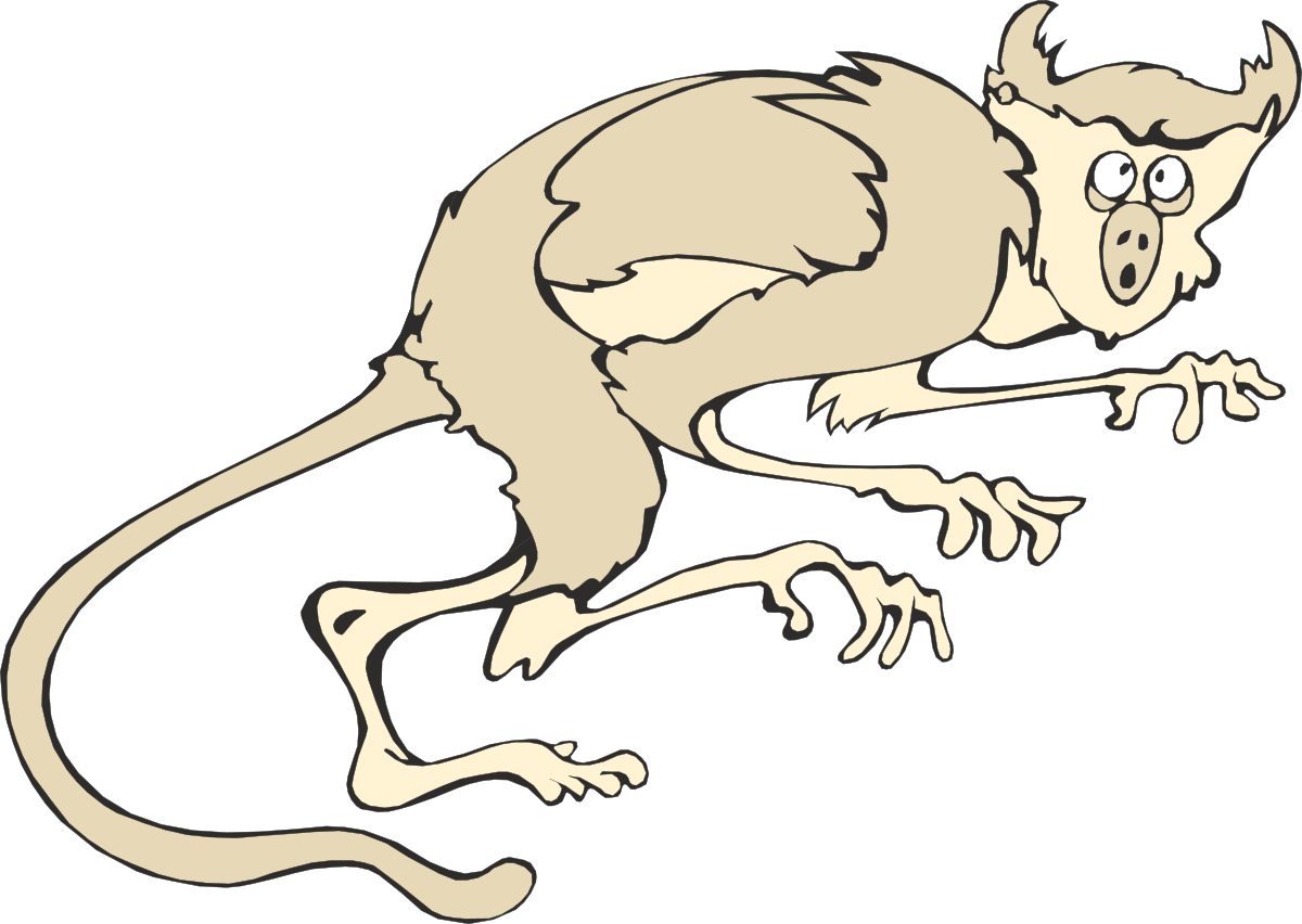a cartoon rat with a big nose and a tail clip art png transparent Cartoon Rat Clipart: Adorable Rat with Big Nose and Tail