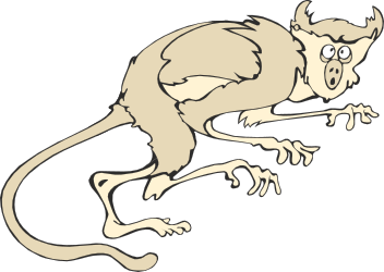 Cartoon Rat Clipart: Adorable Rat with Big Nose and Tail