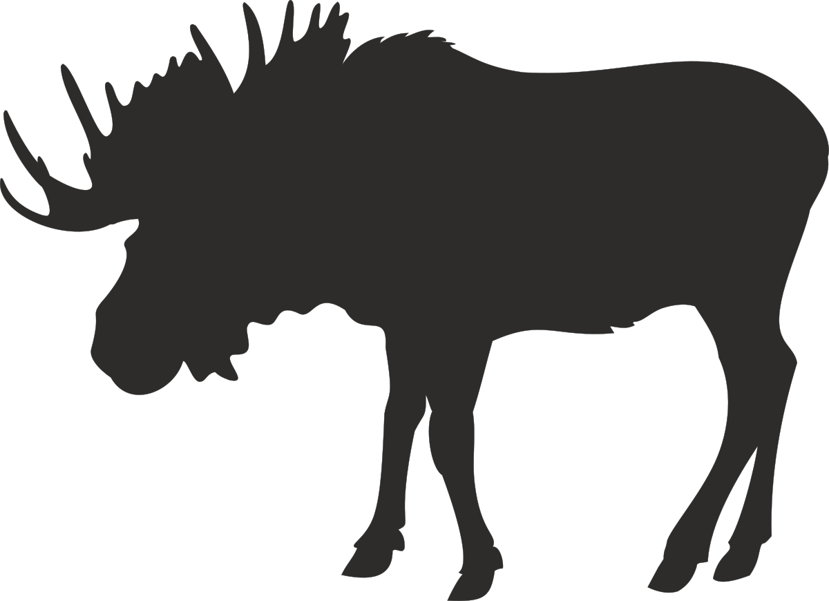 Moose Silhouette Clipart for Nature Projects
