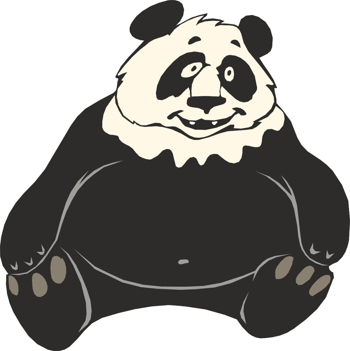 Panda Bear Sitting on Its Back - Adorable Clipart for All Your Needs