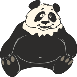 Panda Bear Sitting on Its Back - Adorable Clipart for All Your Needs