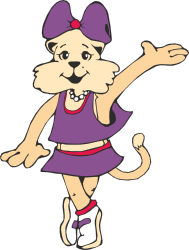 Cartoon Character in Purple Dress and White Shoes - Fun Clipart for Creative Projects