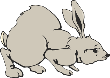 Rabbit Sitting on the Ground Clipart for Creative Projects