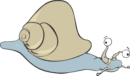 Snail Adventure: Two Snails Crawling Together Clipart