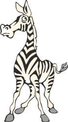 Zebra Clipart: Striking Black and White Pattern for Creative Projects