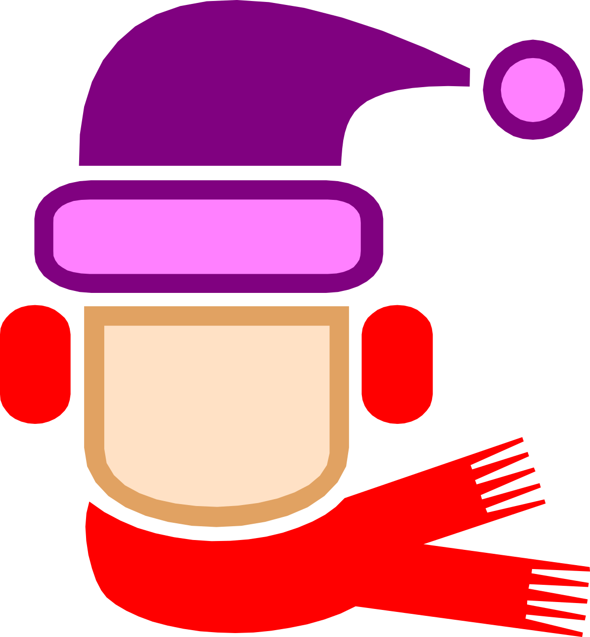 a person wearing a santa hat and gloves clip art png transparent Santa Hat and Gloves Clipart: Festive Cheer for Your Projects