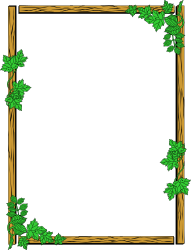 Green Leaves Square Frame Clipart - Nature-Inspired Borders for Design