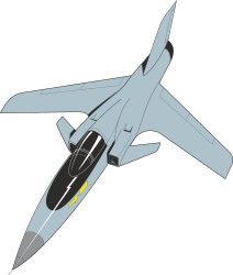Jet in the Sky: Dynamic Airplane Clipart with Background