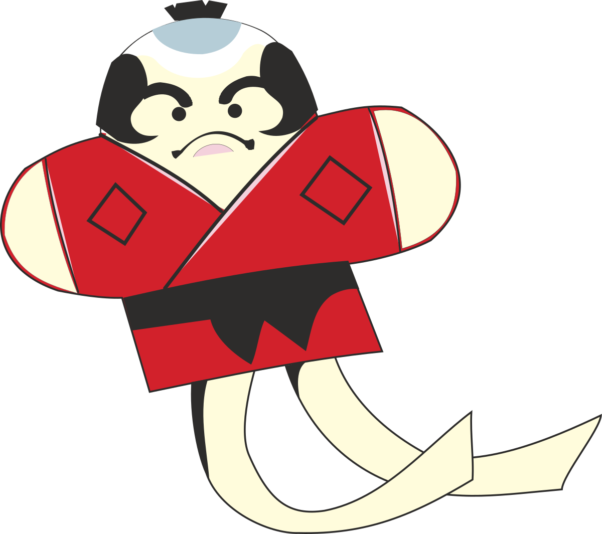 Cartoon Character Clipart: Red Shirt & Black Pants