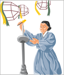 Torch Holding Man in Robe Clipart for Dynamic Illustrations