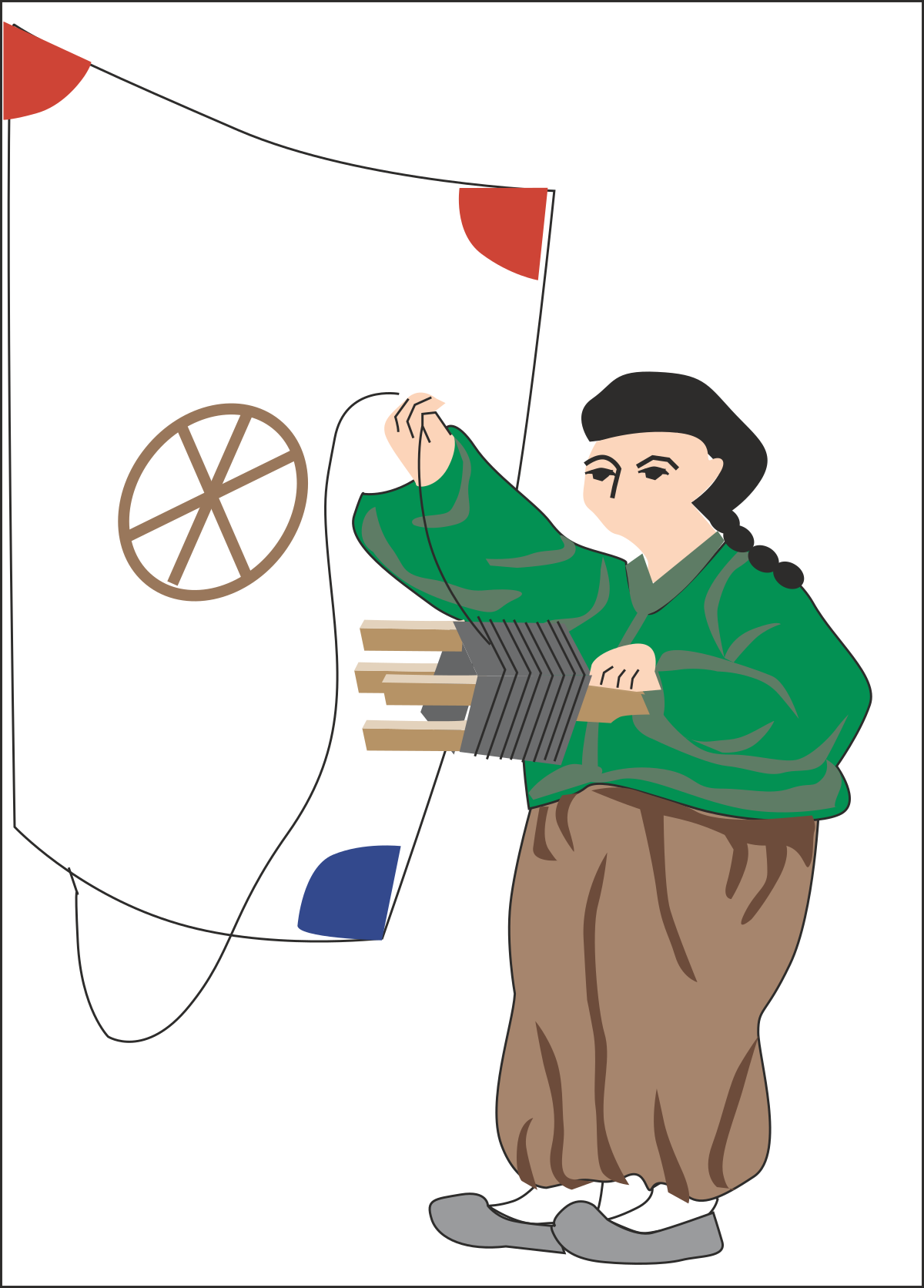 a woman in a green jacket is painting a peace sign clip art png transparent Painting Peace Sign Clipart: Woman in Green Jacket Creating Art