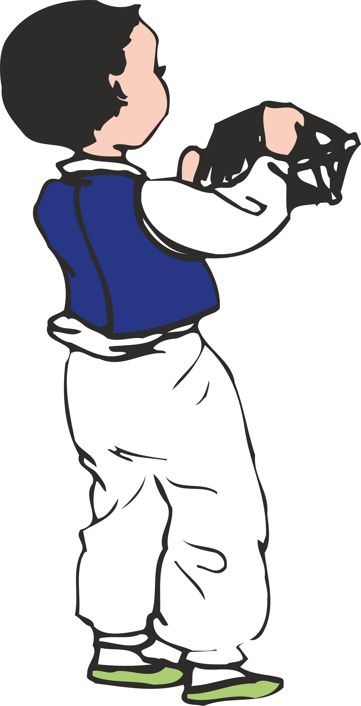a boy holding a cat in his arms clip art png transparent Boy Holding Cat Clipart - Adorable Childhood Moments