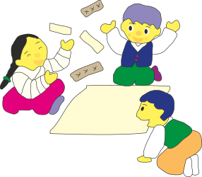 Children Sitting at a Table with Papers - Engaging Clipart for Education