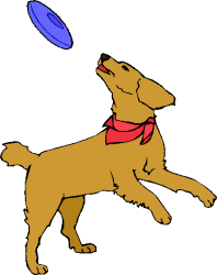 Dog Catching Frisbee Clipart - Fun and Playful SVG Graphics