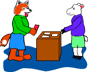 Fox and Box Clipart: Playful Animal Scene for Creative Projects