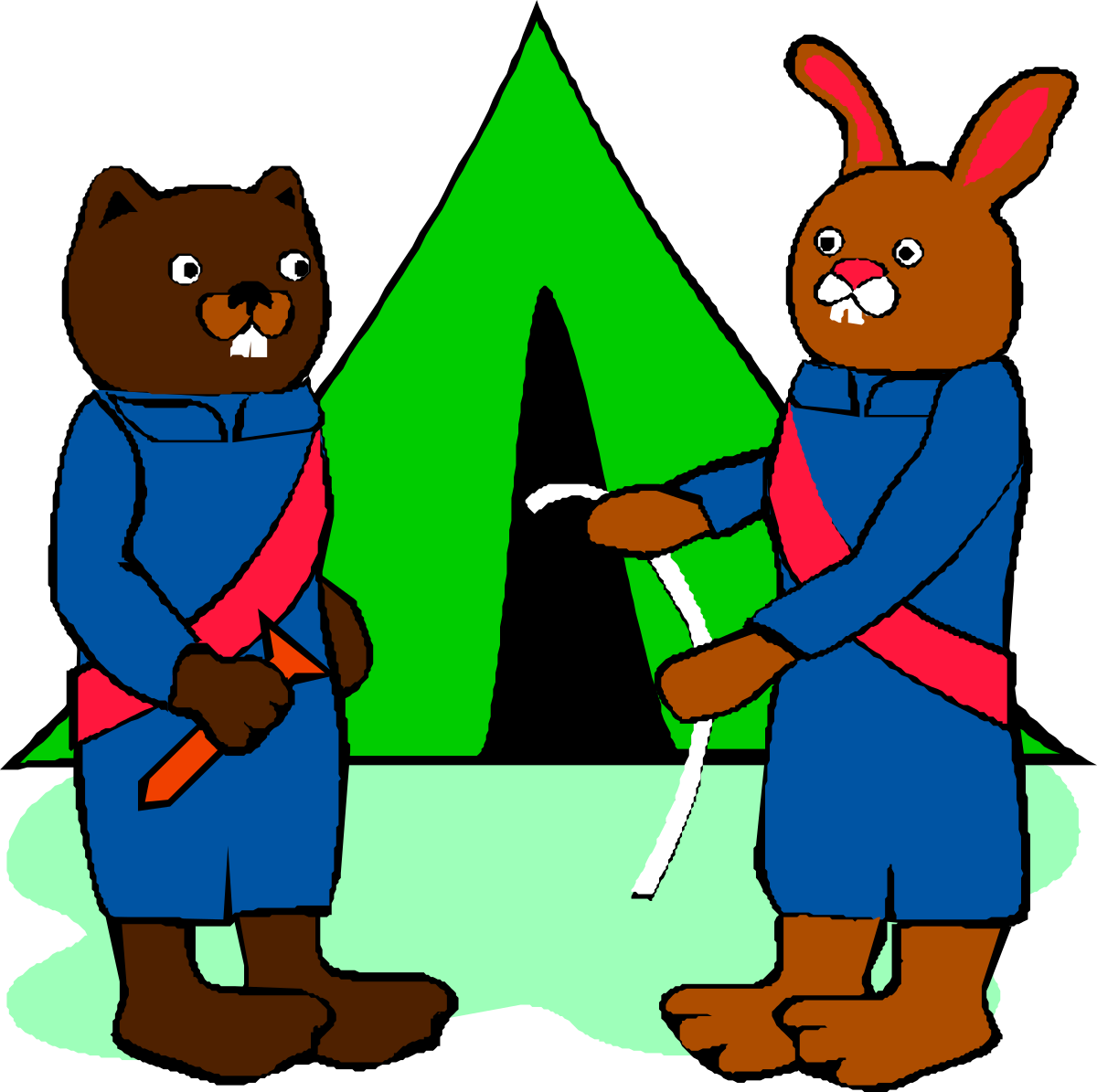 two bears in a blue suit and red scarf clip art png transparent Bears in Blue Suits and Red Scarves: Whimsical Clipart Collection