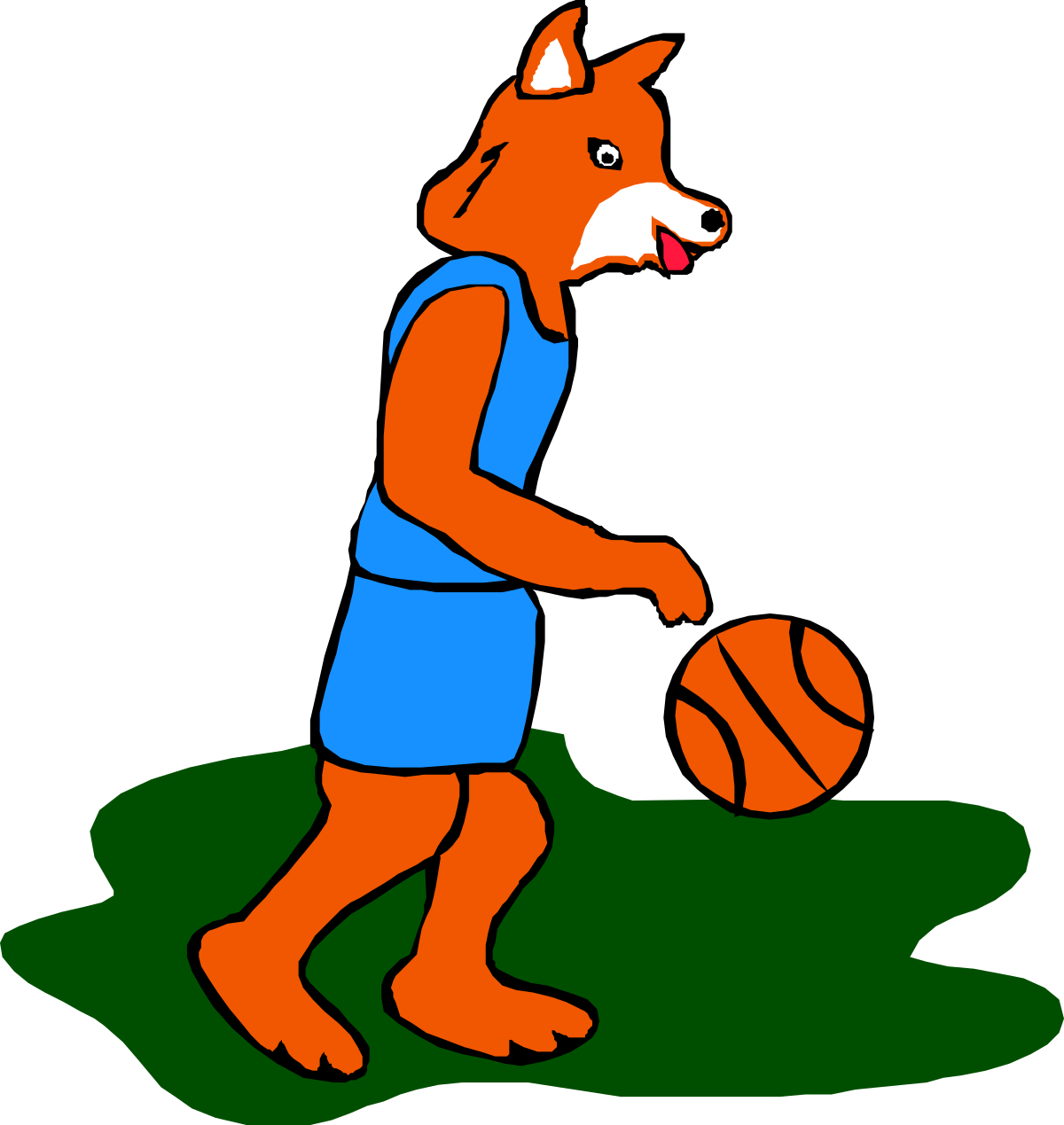 Cartoon Dog with Ball in Mouth - Playful Pet Clipart