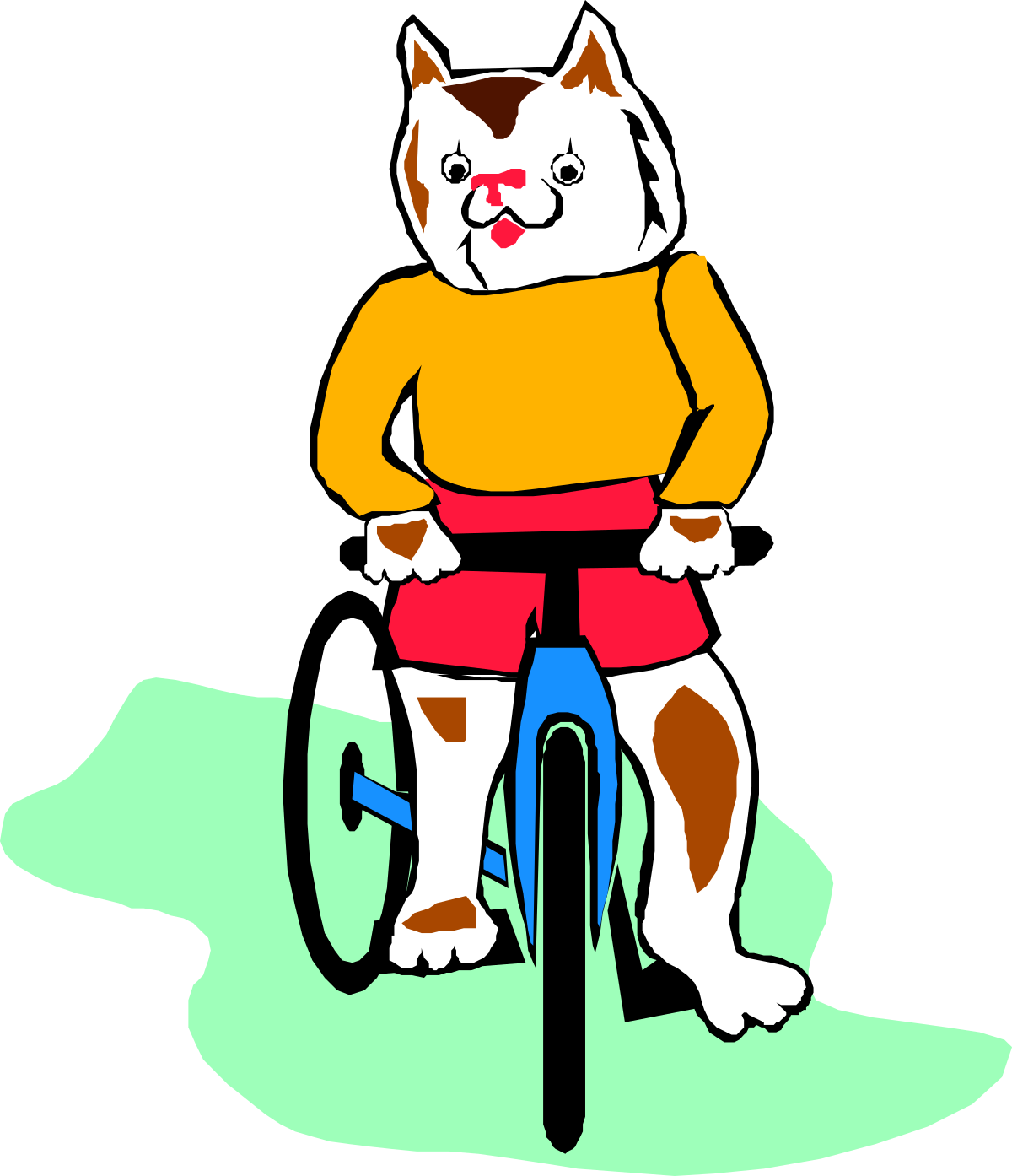Cat Riding a Bike Clipart: Fun and Whimsical SVG Illustration