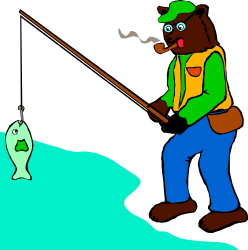 Bear Fishing in Water Clipart: Nature's Majesty Captured