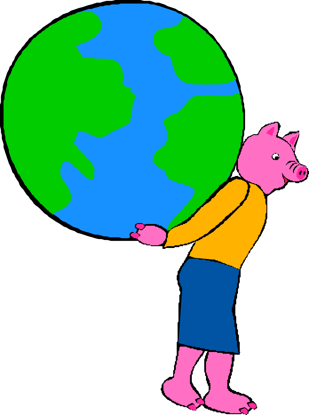 Earth Carrier Person Clipart: Iconic Symbol of Environmental Responsibility