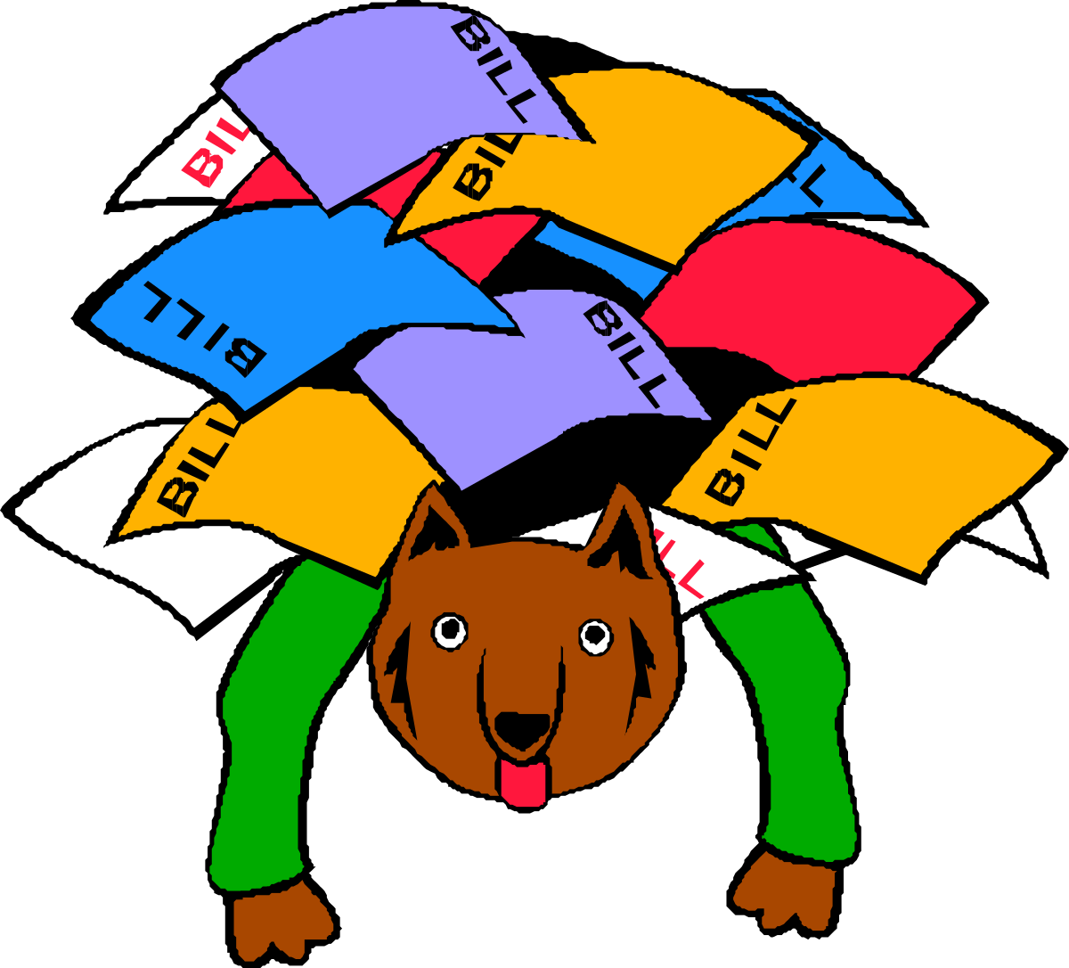 Colorful Papers and Playful Dog Clipart for Fun Designs