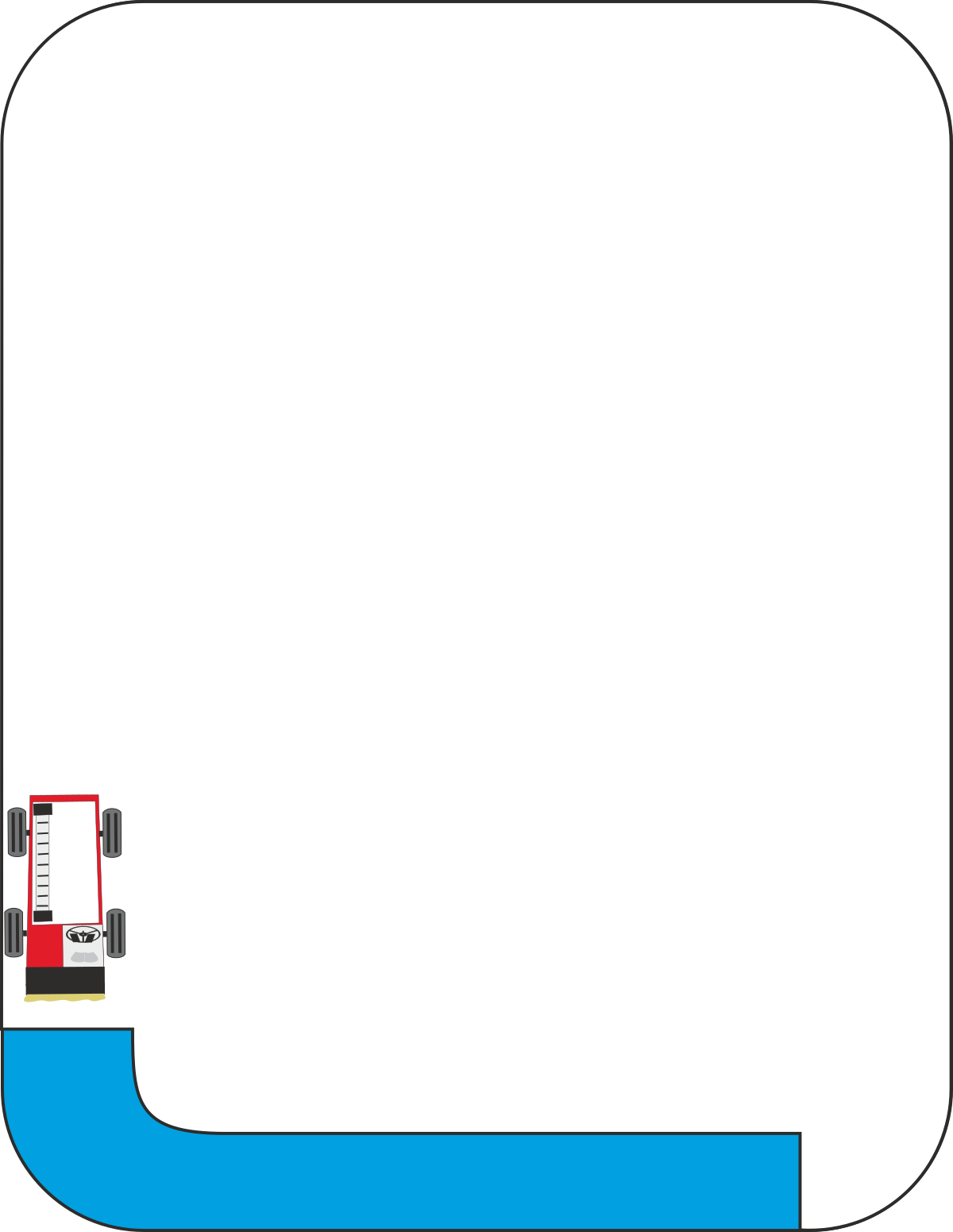Borders and Frames Clipart: Zamboni Design with Blue and Red Borders