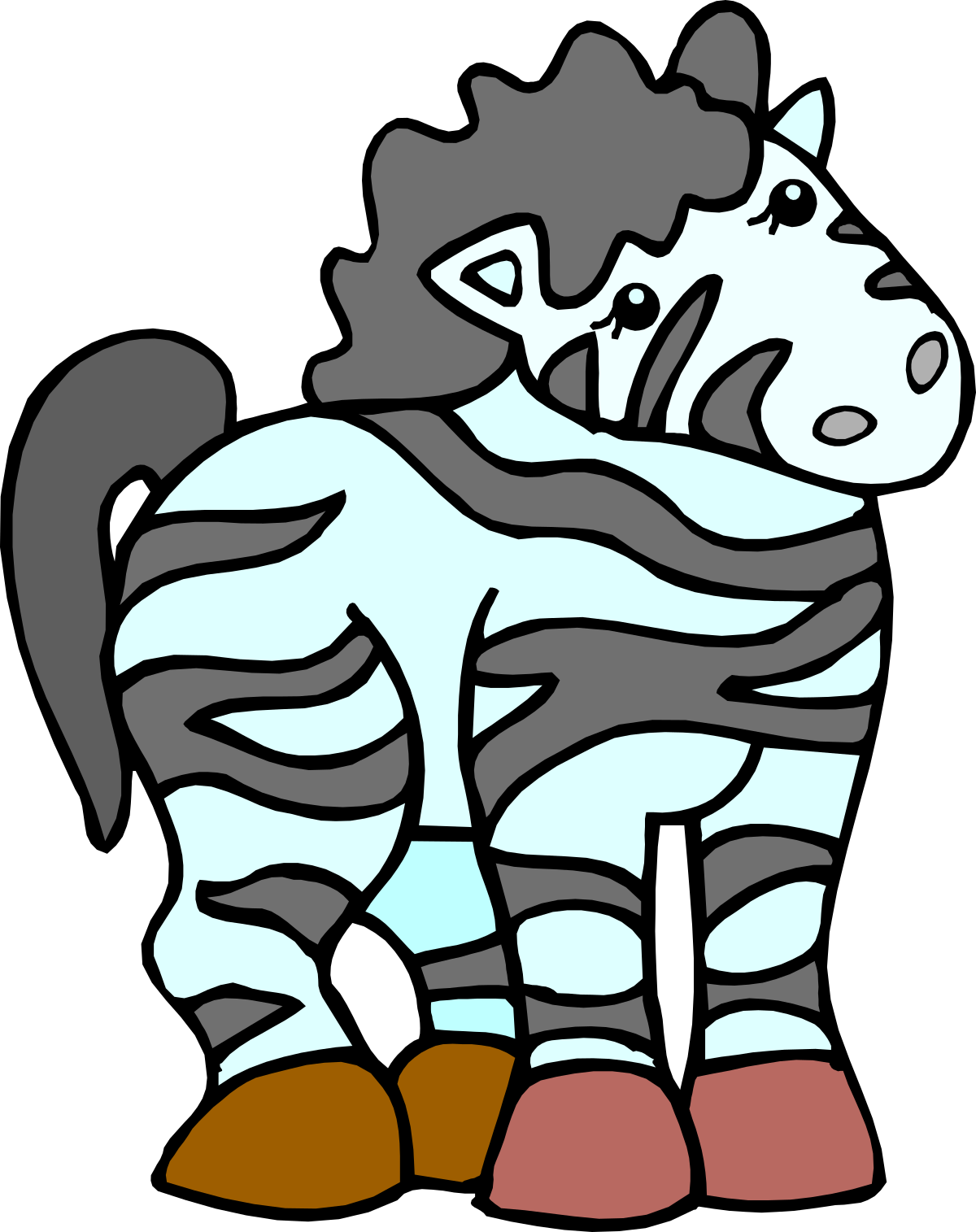 Zebra Clipart on Black Background: Bold and Striking