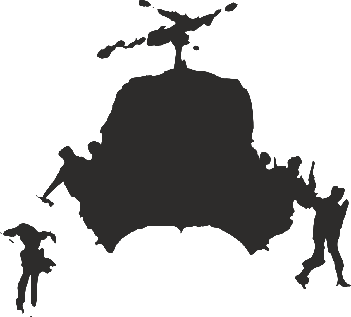 a black and white map of australia clip art png transparent Black and White Australia Map Clipart - Detailed Geographic Design