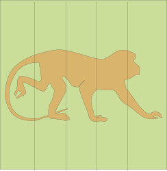 Cat Walking on Green Background Clipart - Vibrant and Playful Illustration