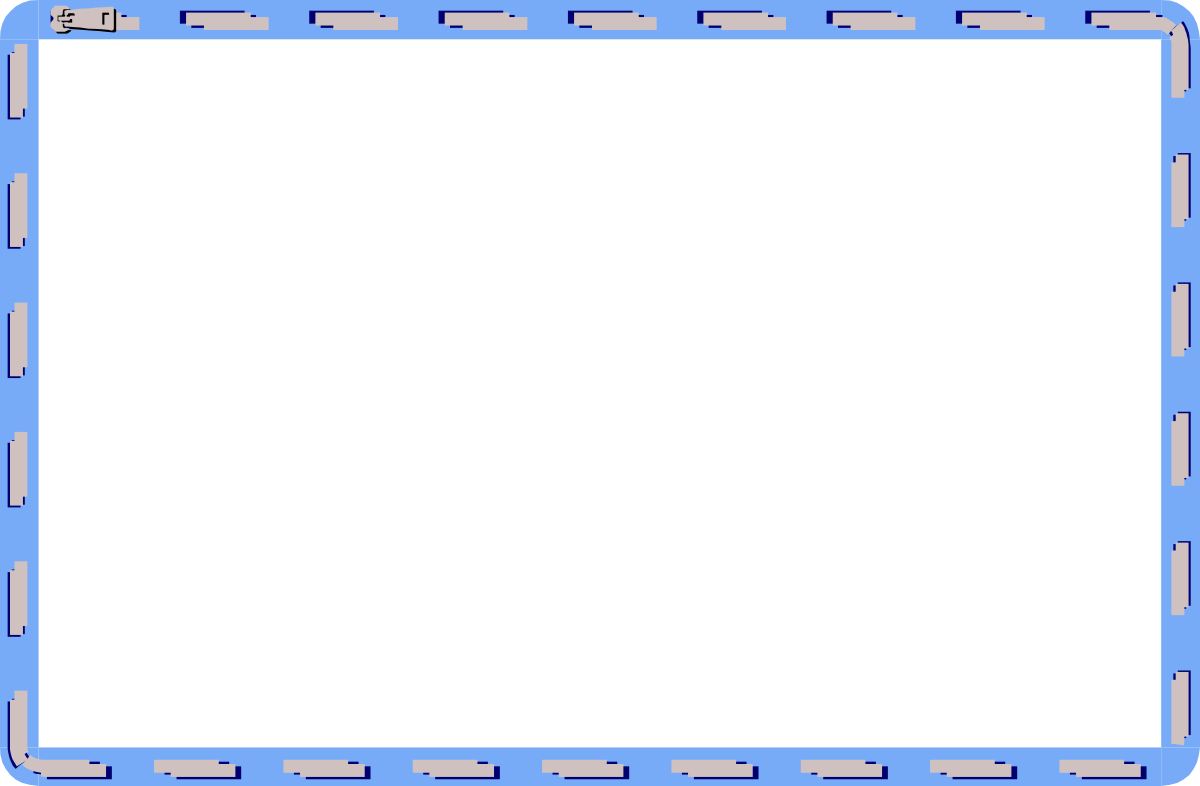 Blue Frame with White Border - Elegant Clipart for Creative Designs