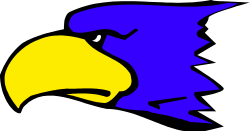Yellow and Purple Bird Clipart with Black Background