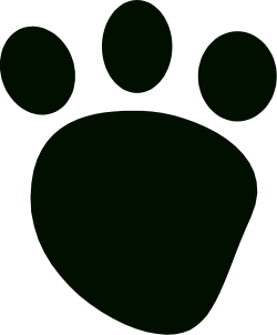 Black and White Paw Print Clipart for Pet Lovers