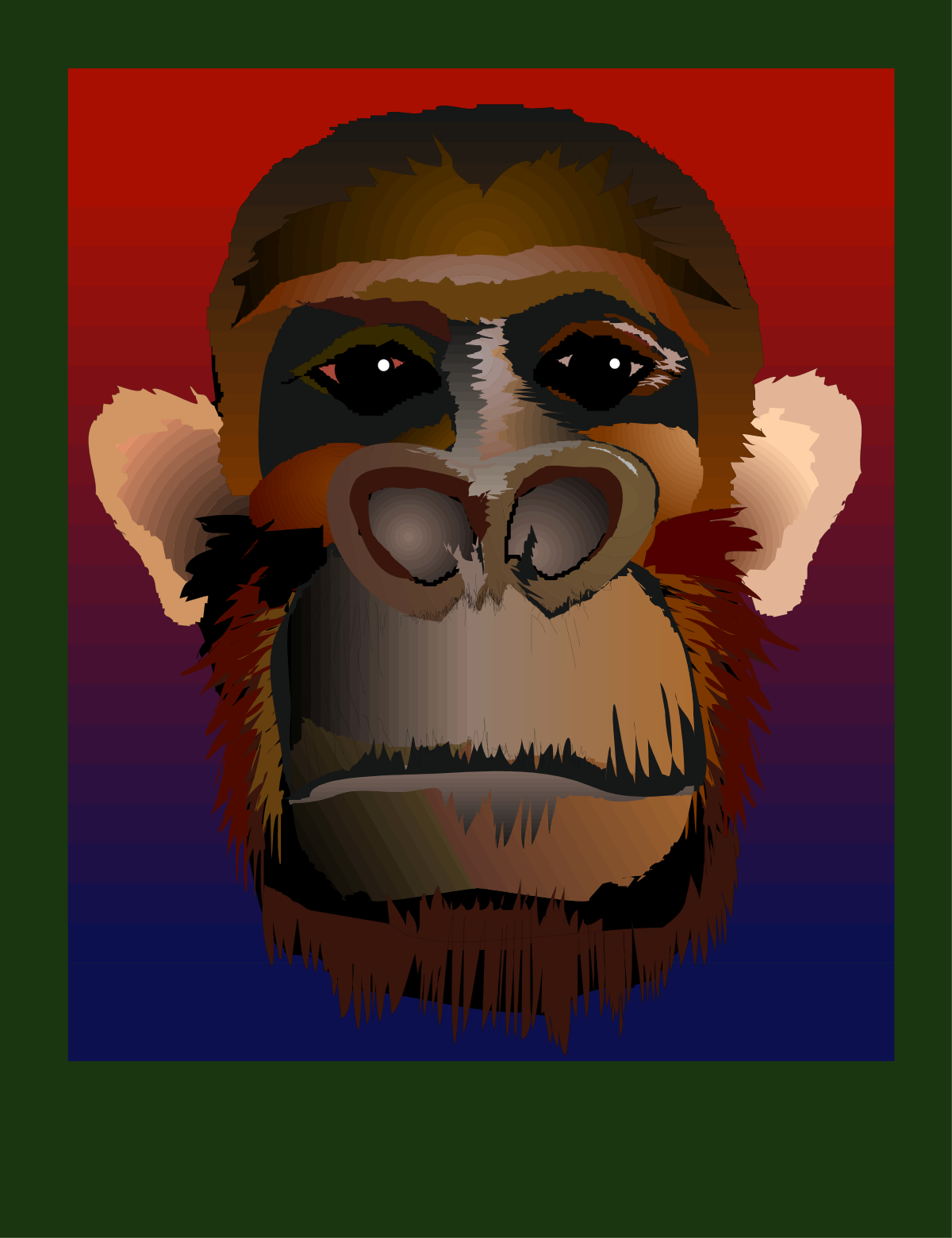 a monkey with a big nose and a big grin clip art png transparent Monkey with Big Nose and Grin Clipart for Fun Designs
